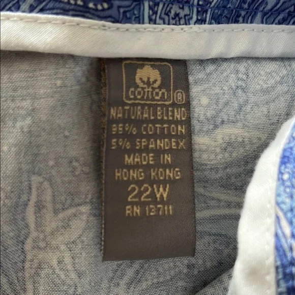 Kate Hill Blue Paisley Pants NWT 22W - Picture 7 of 8